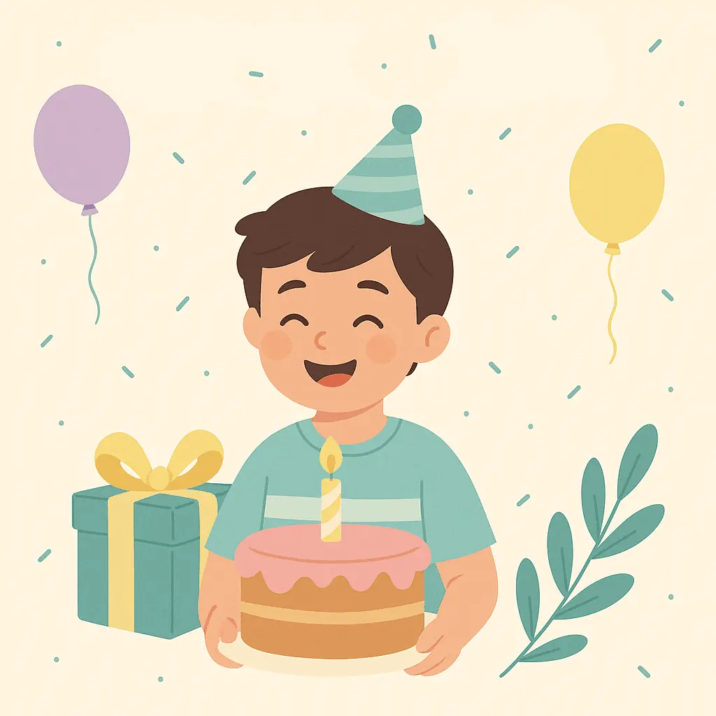 Persona en un cumpleaños